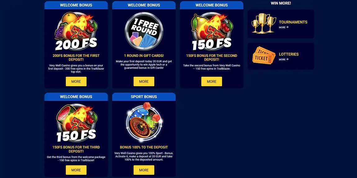 Bonuses VeryWell